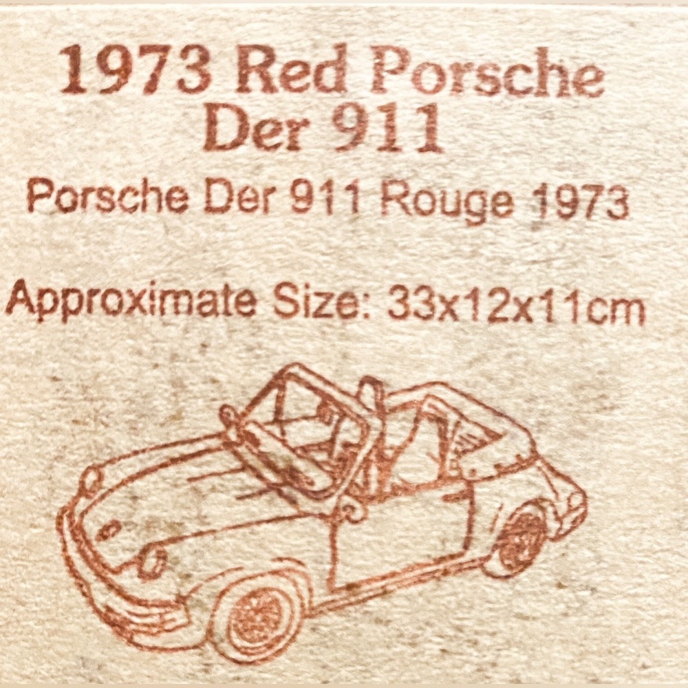 Retro Classic Handmade Iron '1973 Red Porsche Der 911' Model Craft Figure - Picture 6 of 6